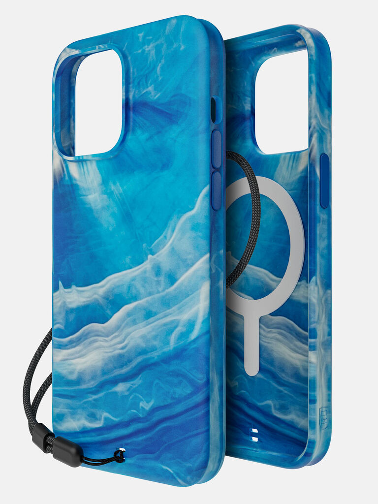 Carve Marble (Blue/White) Case with MagSafe for iPhone 15 Pro Max, , large